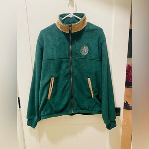 Women’s Size Medium Brand New Fairhaven A’s Sports Fleece Leather Jacket